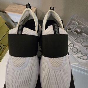 Sorel White Slip-On Sneakers with Black Strap